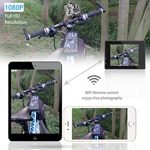 NexGadget Action Camera WIFI 12MP 2,0 Zoll, FHD 1080P Sport Action Kamera Cam IP68 Wasserdicht 140 ¡ã Weitwinkel - 4
