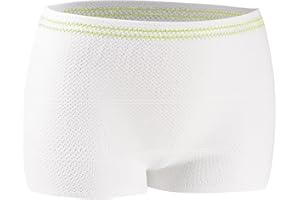 CARER SPARK Carer - majtki na tydzień, 10 sztuk, bielizna ciążowa/sekcja C odzyskiwanie/nietrzymanie moczu/podróż, Biały, S