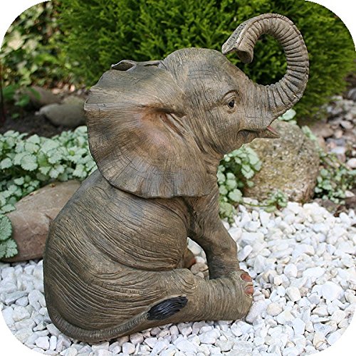 Niedliche Dekofigur Elefant Glückselefant Afrika Deko afrikanische Skulptur - 2