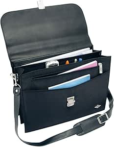 Wedo Elegance Flapover Briefcase - Black