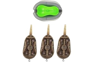 AOFESEL 3-Piece Inline Method Feeders with Quick Release - Carp Fishing Pellet Bait, Method Fishing Tackle