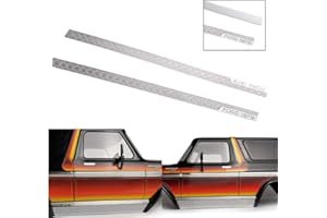 ZuoLan Stainless Steel Side Pedal Antiskid Plate Upgrades Parts for Traxxas TRX4 Defender/Bronco 1/10 RC Crawler Car