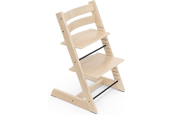Chaise Tripp Trapp Stokke, Naturel - Chaise évolutive et réglable, adaptable de la naissance à l’âge adulte - Pratique, confortable et ergonomique - Design classique