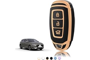 TOOMUME Funda Llave TPU, Carcasa Llave Apto para Hyundai i10 i20 i30 i20N i30N ix25 ix35 Santa Fe IG Grandeur Kona Elantra Tucson Accent Solaris Azera Palisade, Cubierta Llaves Coche Mando - Smart Key