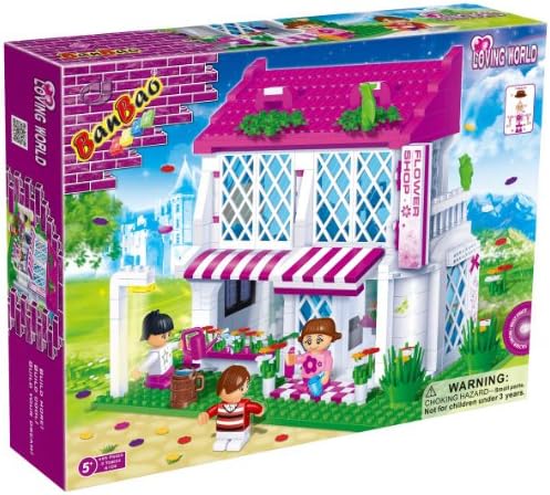 Low Cost Great Value Games &amp; Toys BanBao Building Blocks Bricks Construction Flower Florist Shop - Get Creative Fun Gift Present for Stocking Fillers, Xmas, Christmas, Easter, Birthdays, Pocket Money Treat or Reward Idea - Children Child Girls Girl Kids - One Supplied