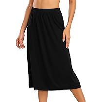 Jupon Long Femme En Satin Avec Dentelle - Taille élastique - Pour Robe Transparente, Soirée, Mariage