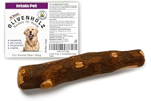 INTALA PET Olivenholz für Hund XL 1 Stuck, Kauholz für Hunde XL, Holzknochen Natürlicher Kauknochen Kausnack Kaustange