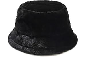 XYIYI Pelzig Fischerhut Bucket Hat Winter Wärmer Eimer Hut Flauschige Fischermütze für Damen Mädchen