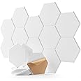 Sound Proofing Panels, Hexagon Acoustic Panels Self-Adhesive 12 Pack Acoustic Wall Panels, High Density Sound Panels for Ceiling/Door/Wall Decoration, Acoustic Treatment 12"×10"×0.4"