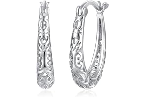 JewelryPalace Vintage kolczyki srebro 925 kobiet, kolczyki biżuteria retro kobiety prezent ślubny dla nowożeńców różowe złoto złoto