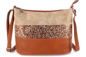 Gallantry - Sac Bandoulière Femme Paillettes Elégant - Sacoche Porté Epaule Tendance Multicolore Souple - Besace Sac Soirée Mariage Strass Brillant Léger - Chic Mode