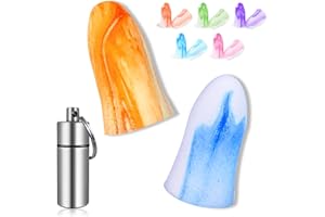 AUBEIFOU 50 Paia Tappi Orecchie Dormire, Tappi per le orecchie in morbida schiuma, Tappi Orecchie Schiuma, con Custodia Portatile, protezione dal rumore, per dormire, apprendimento, viaggi,