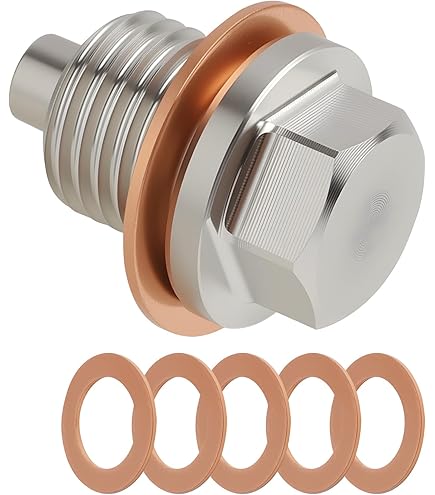 Bouchon De Vidange Aimanté SCAR Compatible KAWASAKI KX250 KX450 2021-2023 – Aluminium 7075 T6, Anodisé Noir