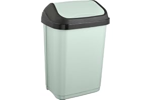 keeeper Swantje Avfallskorg Med Svänglock, 10 L, 25,5 X 19 X 38 Cm, Grön (Mjuk
