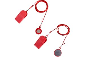 lasuroa 2 Stück Universelle Magnetische Sicherheitsschlüssel, 2 Arten von Laufband Magnetschlüssel Ersatz Runder Magnetischer Sicherheitsschalter Not-Aus Magnete für Laufbänder
