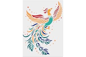 FINGERINSPIRE Phoenix Pochoirs 29,7 x 21 cm Firebird Peinture Pochoir Flying Phoenix Stencil Mythical Phoenix Gabarit de Dessin Réutilisable pour la Peinture sur Bois, Sol, Mur, Tissu