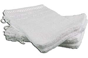 Gözze - Lot de 4 Gants de Toilette, Berlin, 100% Coton, 17 x 24 cm - Blanc