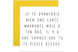 Central 23 - Carte d'anniversaire amusante - Carte d'anniversaire malicieuse pour maman et sœur - Humour facétieux - 50 ans, 60 ans, 70 ans - Carte de blagues provocatrices