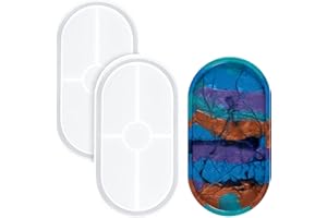 tao pipe 2 Stücke Silikonformen Epoxidharz Silikonform Untersetzer Silikonform Gießform Resin Resin DIY Harz, für DIY Teetablett Obsttablett Kunsthandwerk