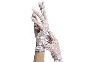 SHOBDW CAMISETAS SHOBDW Guantes Mujeres invierno de elegante Anillo de bodas Alta Moda de malla Sexy Guantes Elasticidad de Encaje de Rejilla Largos de neón para Damas Chicas de mujer Guantes