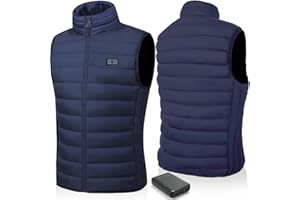 Unzipp Gilet Chauffant, Gilet Chauffant Homme Femme Avec Batterie Incluse/Unisex Veste Chauffante 3 Niveaux de Température, Pour L'hiver Chaleur Intérieure