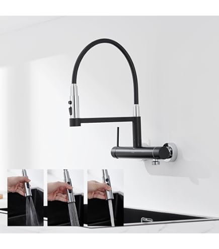 Keuken wandkraan Axial, ook in Mat Zwart Keuken wandkraan Axial, ook in Mat Zwart
