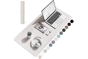 YSAGi Schreibtischunterlage, Mauspad mit Leder und Rutchfeste Wildleder, Multifunktionales Office Mousepad Laptop Schreibunte