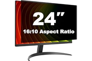 Pozlle Écran de confidentialité pour ordinateur de 24 pouces pour écran large 16:10 - Filtres de confidentialité anti-reflets à la lumière bleue et film de protection d'écran anti-espion