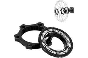 Hominas Adaptador de Bloqueo Central de Bicicleta a 6 Pernos Adaptador de Rotor Fit Center Lock Hub con Anillo de Bloqueo Accesorios para Piezas de Bicicleta