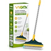 VYOOx 2 in 1 Bathroom Cleaning Brush Long Handle,Floor Cleaner Brush,Toilet Cleaning Brush,Bathroom Brush Cleaner,Hard Bristl