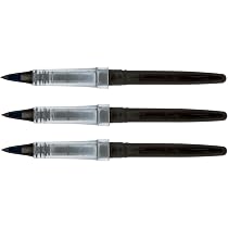 Pentel Tradio Shiny Flower Filzstifte 12er Set | Feder Spitze Weich, Schwarze Tinte, Glänzender Fuchsia Körper