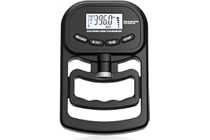 Digital handkraftsmätare, 396 pund/180 kg elektronisk greppkraftsmätare, handdynamometer med USB-laddningskabel, LED Display Grip styrketränare för träning, terapi