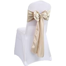 50 Écharpes De Chaise En Satin Or Rose - 17x274 Cm - Pour Mariage, Événements Et Décoration