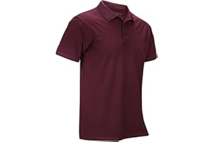 33,000ft Men's Polo Shirt Golf Shirt UPF 50+ Sun Protection Summer Short Sleeve T-Shirts Quick-Drying Performance Sports Shirt Outdoor Plain Polo Shirts for Men for Golf Tennis