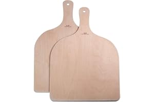 G.A HOMEFAVOR GA Homefavor Pala para Pizza Espátula para Pizza de Madera (Lote de 2)
