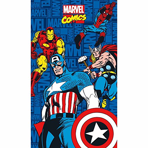 Avengers – Handtuch – Badetuch/Strandtuch, 70 x 120 cm – Captain America-Thor-Spiderman-Iron Man