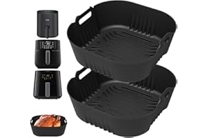 ZORENLEPO 2 Stück Silikonform Heißluftfritteuse Zubehör für Philips Airfryer XL - 6.2L (HD9270)/5000 Serie XXL, 7,2L (HD9285),Air Fryer Silikon Einsatz Anstelle Backpapier,Auflaufform Airfryer für COSORI 4,7L