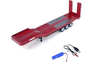 Toucan RC Hobby 3 Axle Plastic Semi-Trailer Flatbed 1502 for 1/18 Remote Controlled Semi-Trailer HUINA 1501 RC Truck Car Model Upgrade Parts for Hobby