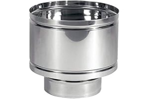 ZETA Fumaiolo a botte 4 venti inox base tonda innesto M maschio (150mm)