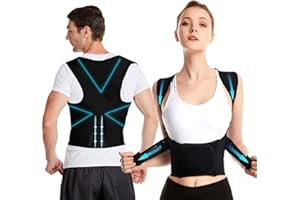FITSUPPORT Posture correction belt for men and women, back support posture correction belt with breathable adjustable shoulder straps for improved lumbar support belt, back support to prevent hunchbacks