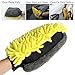 Produktbild itimo 3 in 1 Car Wash Handschuhe Multifunktions-car-styling Wasserdicht Auto Reinigung Wachs Details Bürste Auto Pflege Mikrofaser Chenille (gelb)
