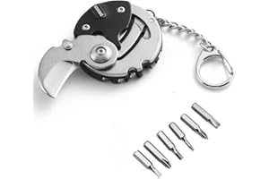 MENYIYDS Multifunktionaler Schlüsselanhänger, tragbares Mini-Taschen-Multifunktionswerkzeug, Schlüsselanhänger, Mini-Handwerkzeug für den Außenbereich, Geschenke für Männer, Vatertagsgeschenk Camping-Gadgets