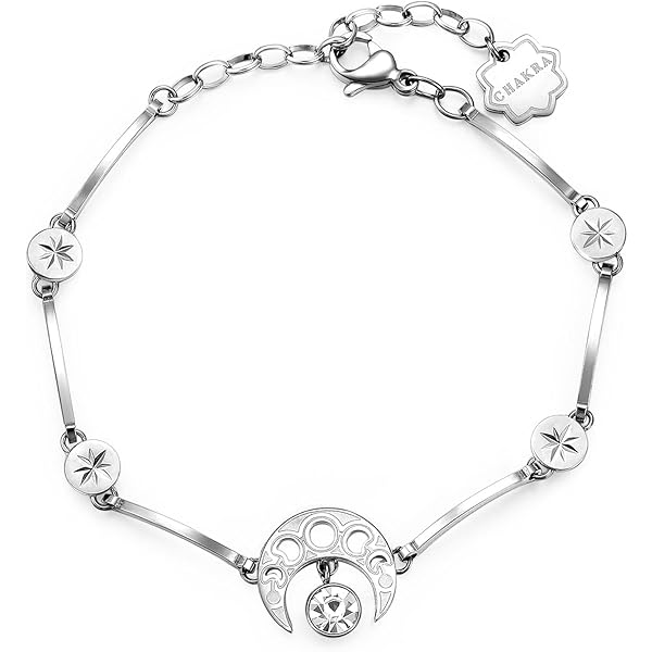 Brosway Bracciale Donna In Acciaio E Cristalli/pietre Naturali Con Simbolo Luna | Collezione Chakra - BHKB133