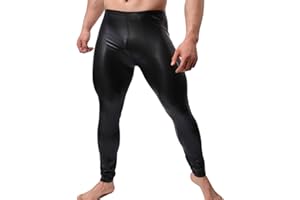 YUFEIDA Chaleco de Moda Sexy sin Mangas Ropa Interior de Piel sintética sin Mangas para Hombre