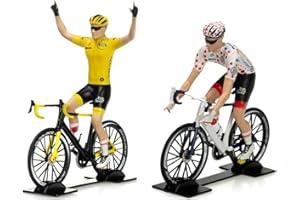 OPO 10 - Lot de 2 Figurines Coureurs Cyclistes Tour de France 2023 - Compatible avec SOLIDO 1/18 - TDF1-2