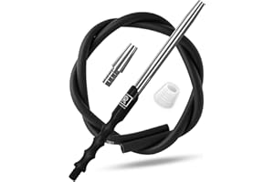 M. ROSENFELD Premium Manguera cachimba con Boquilla Chicha – Manguera de Tubo de Agua de Silicona de 60 Pulgadas de Largo, Lavable, con Boquilla de Aluminio de 15 Pulgadas