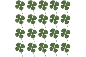 WINOMO 24pcs Real Pressed Dried Flower Dried Leaves Pressed Dried Four- Leaf Clover for DIY Resin Crafts Jewelry Making Art Decorations