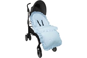 FOR YOUR LITTLE ONE Broderie Anglaise Footmuff/Cosy Toes Compatible with Bugaboo Donkey Buffalo - Blue