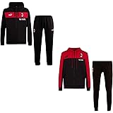 MAESTRI DEL CALCIO Tuta Cappuccio ROSSONERA BAMBINO Bimbo ADULTO Ufficiale Originale Milan Personalizzata Personalizzabile (I