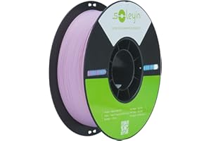 SOLEYIN Ultra PLA Matte Filament 1.75mm Bunt, 3D Drucker Filament 1kg Hochgeschwindigkeit 30-300mm/s Umweltfreundliche, für die meisten 3D-Drucker Creality Ender K1 K1C K2 plus (Bunt Rosenstein)